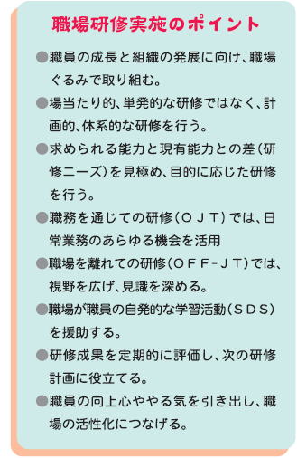 職場研修実施のポイント