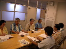（写真）定例の正副会長会議の様子